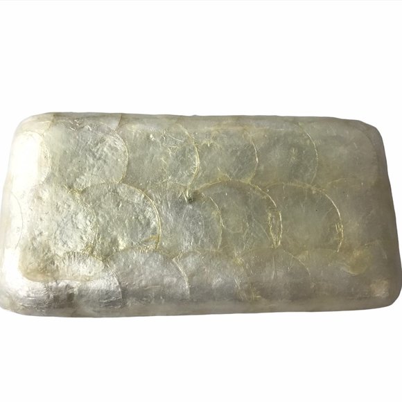 VINTAGE CAPIZ GENUINE SHELL MOTHER OF PEAR Vanity Trinket Dish - Picture 7 of 9